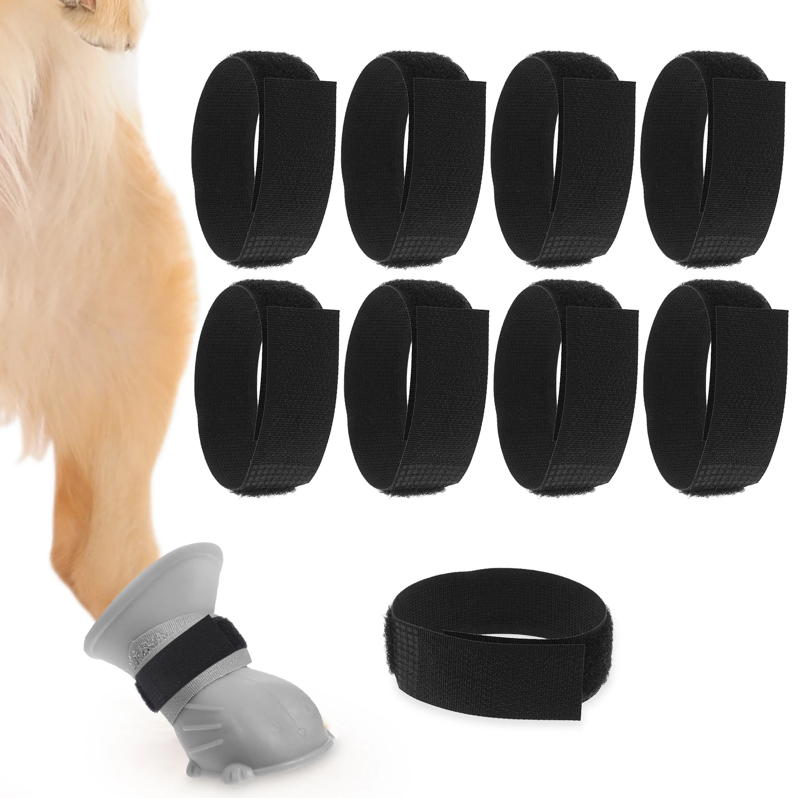 

10pcs Rain Boots Socks Adjustable Non Straps Dog Shoe Accessories Waterproof Antifall Mud Snow Resistant