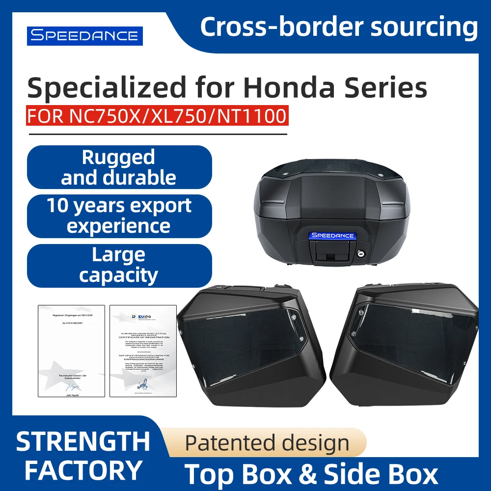 Speedance Motorcycle Luggage Rack Top Case Panniers Saddlebag Bracket For Honda NC750X Tail Box Side Suitcase