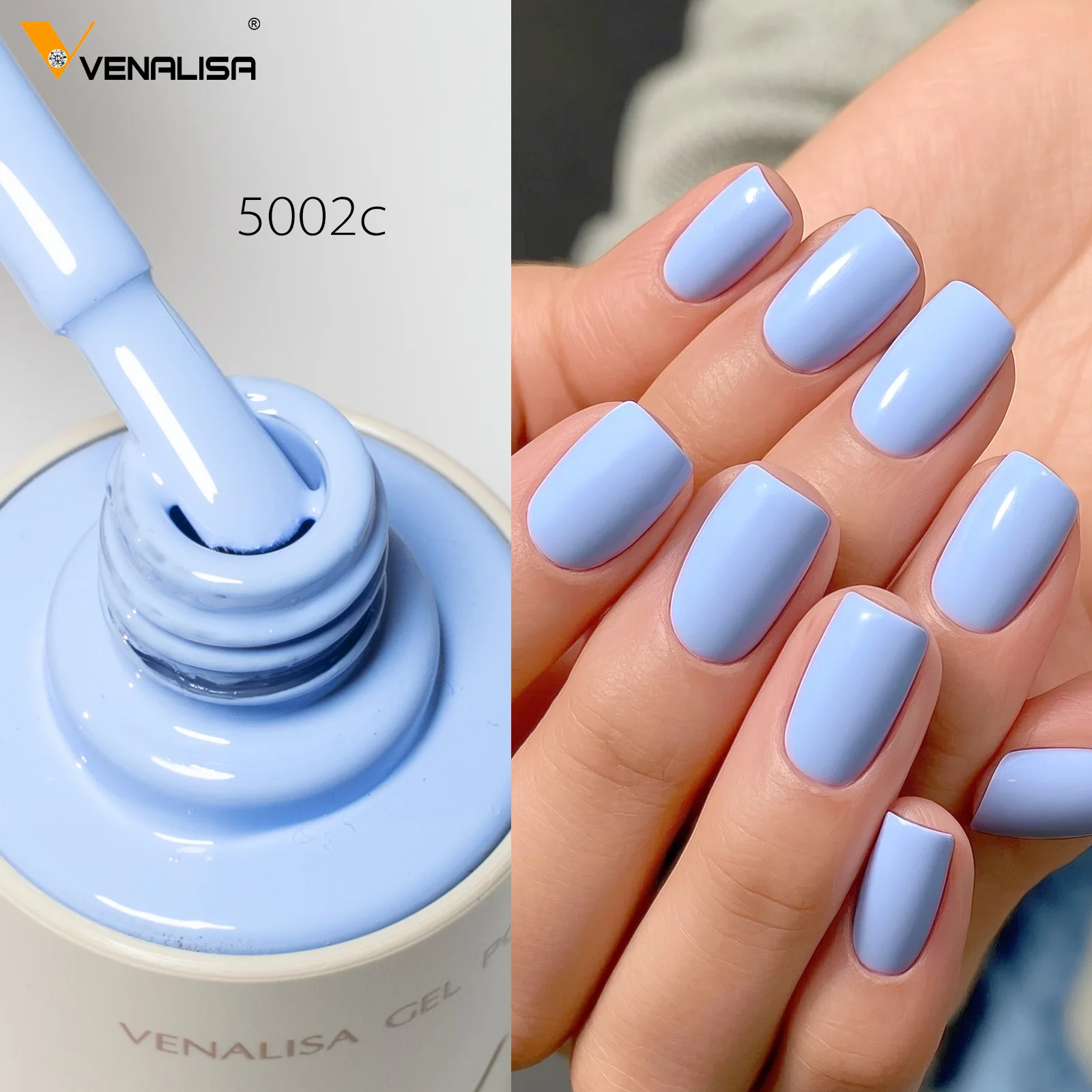 1/2/5pc VENALISA Nail Gel Polish TPO Free Round Brush Super Glossy Top Coat Self Leveling Gorgeous Color Collection Varnish 10ml