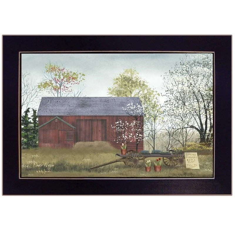 

Flower Wagon Framed Print Black Frame Ready to Hang