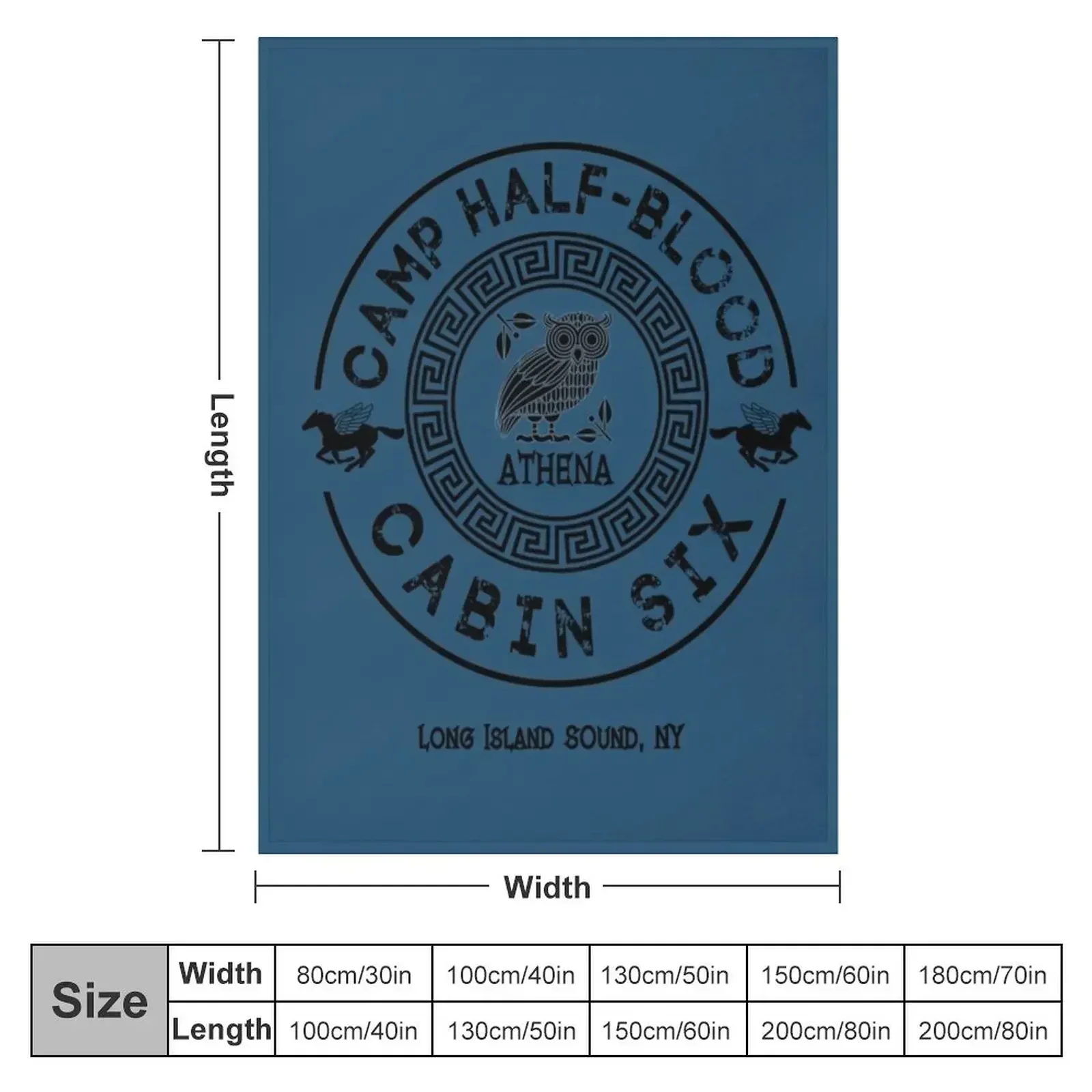 Cabin Six - Athena - Percy Jackson - Camp Half-Blood Throw Blanket couch cozy soft plush fuzzy picnic outdoor blanket