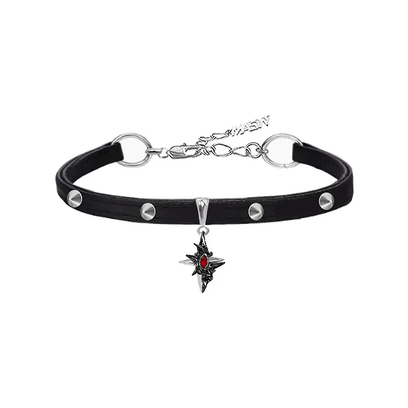 MASW 오리지널 디자인 힙합 쿨 핫 걸 스타일 레드 크리스탈 블랙 버드 목걸이 여성 파티 선물 현대 보석 액세서리