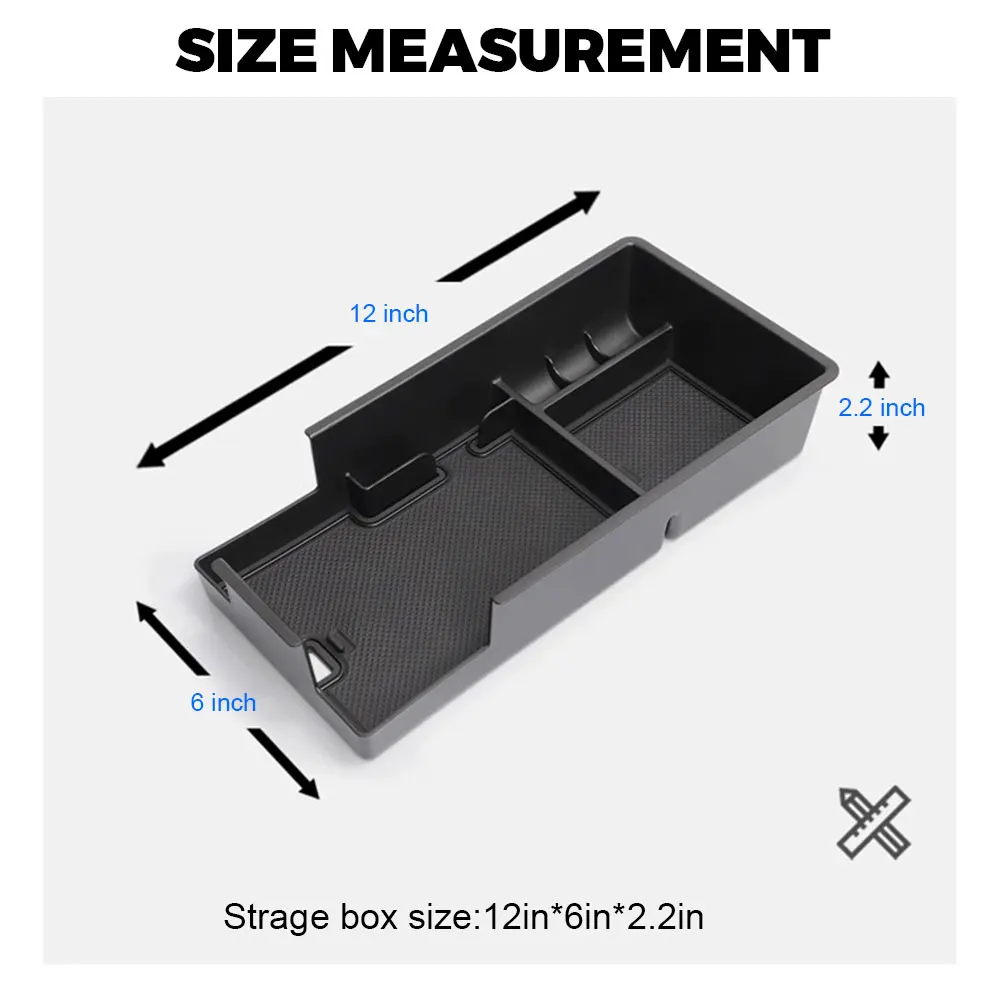 

Armrest Storage Box for Chevrolet Blazer EV 2024 2025 Car Center Console Tray Organizer Interior Accessories Tidying Black