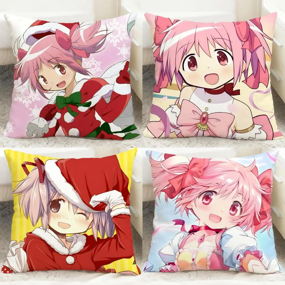 

Puella Magi Madoka MagicaS Cushion Cover Comfortable Reversible Pillow Cover Ideal for Car Sofa Bedroom & Beyond