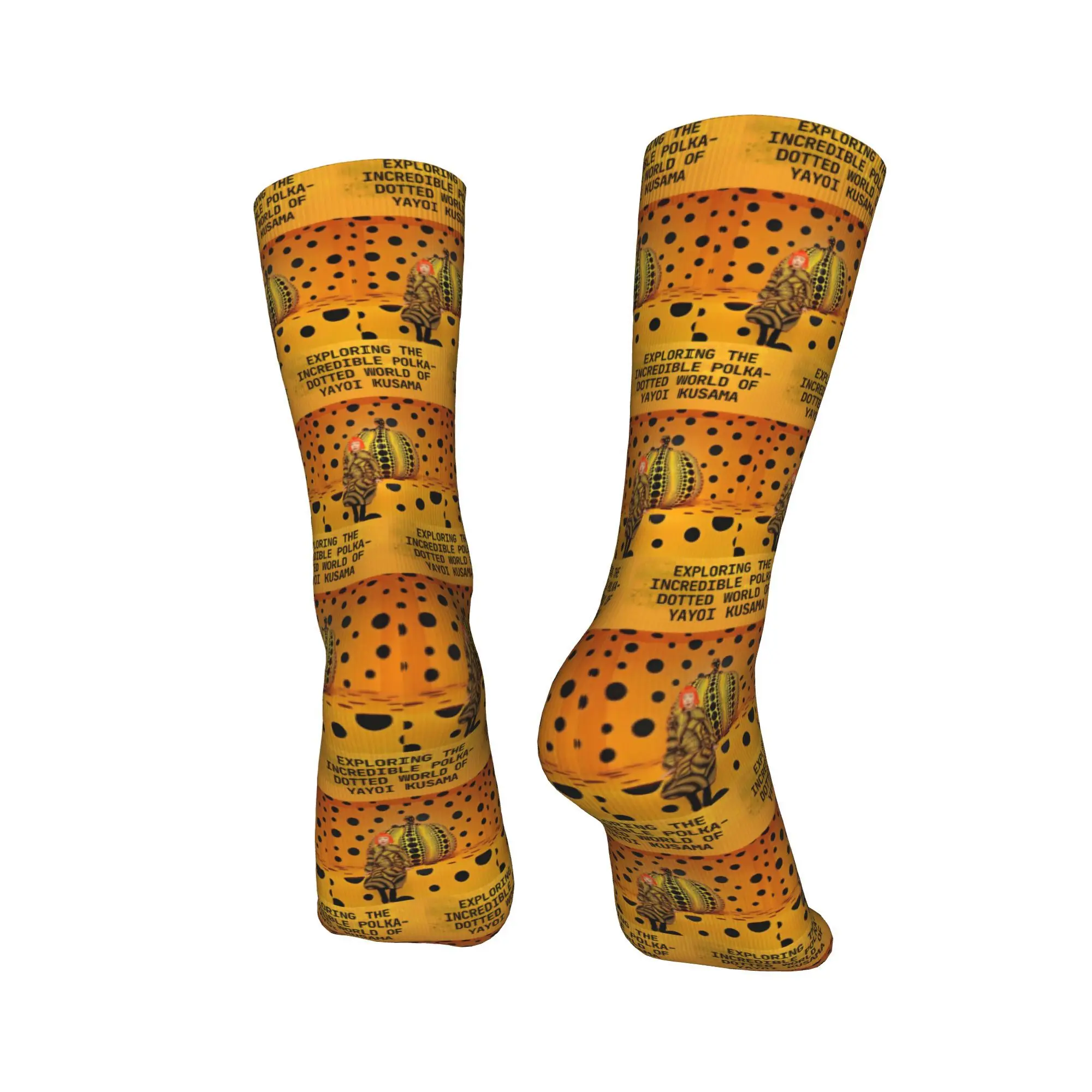 オールシーズン草間彌生抽象絵画靴下原宿ストッキングスポーツミドルチューブソックスソフト男性女性クリスマスギフト