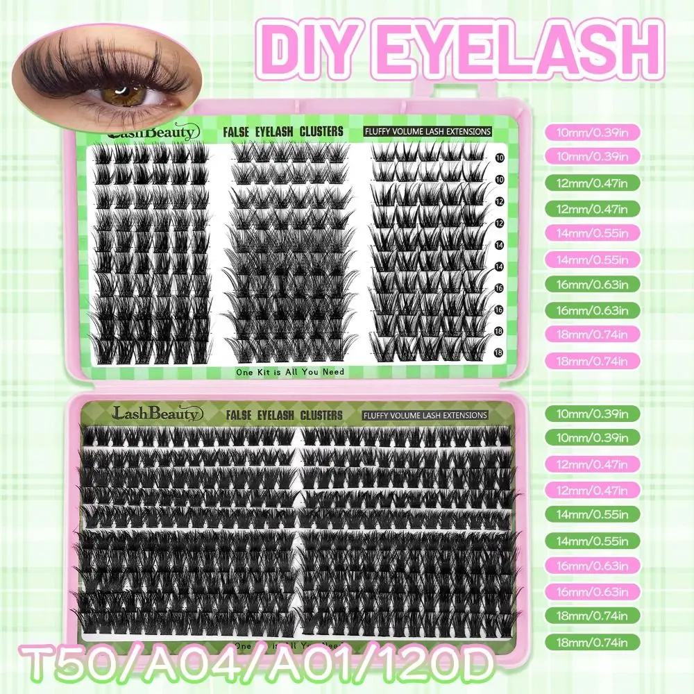 Natural Look False Eyelashes Bond and Seal Cluster Design 3D Faux Mink Lash Wispy Style Eye Makeup Tools Eye Lash Extension view 5