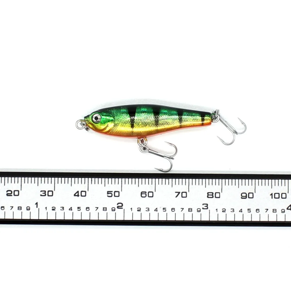 AOCLU Sinking Small Tiny Stick 38mm 2.8g Hard Bait Pencil Wobbler Lure nuoto come il pesce morente danneggiato ganci VMC corpo solido