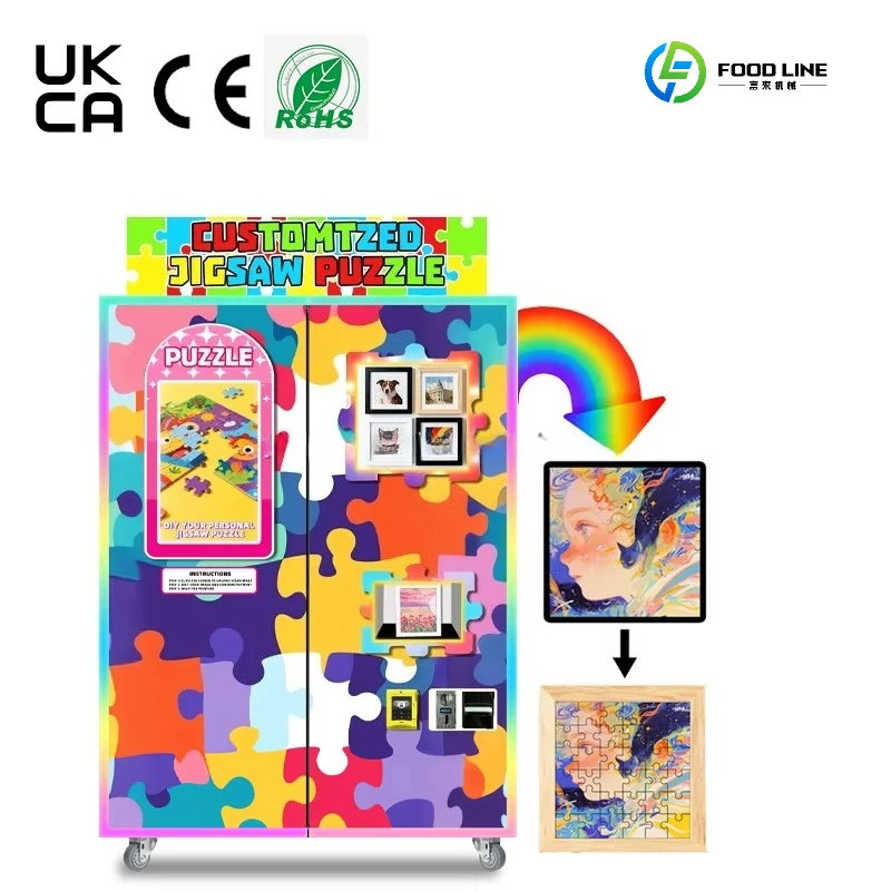 FL Wholesale User-Friendly 3-Minute Printing Self-service Shopping Mall Vending Puzzle Machine Customized Puzzle Making Machine