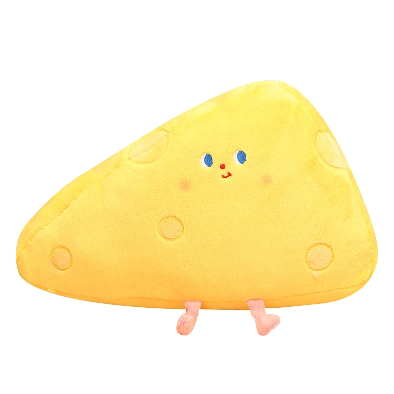 

Nice Funny Cheese Toast Egg Plushie Toys Simulation Food Pillow Stuffed Soft Creative Breakfast Milk Cushion Birthday Gifts