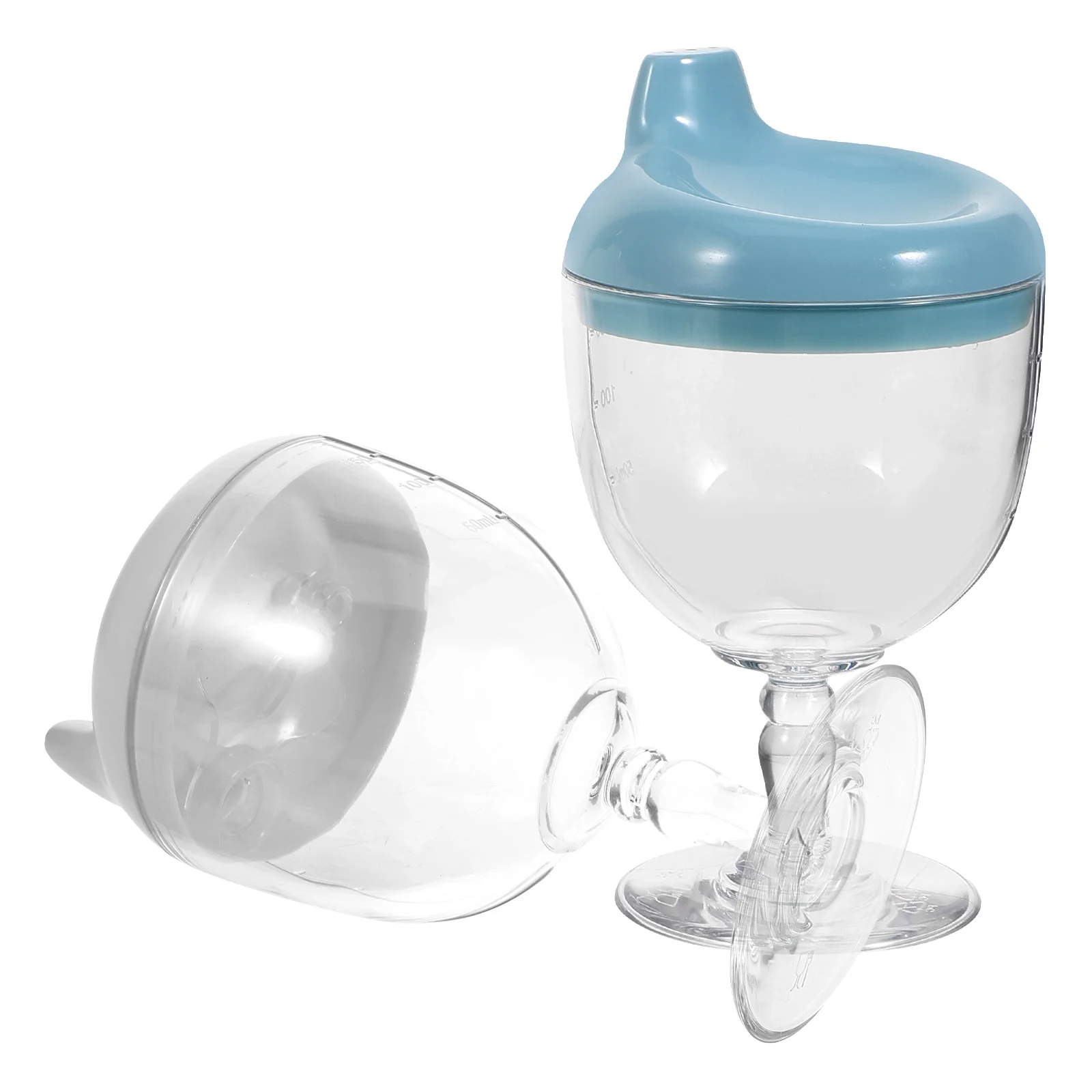

2 Pcs Drop-proof Training Baby Kids Drinking Cups Blue White Toddler Sippy Cup Spill Proof Milk Juice Glass Water Cup