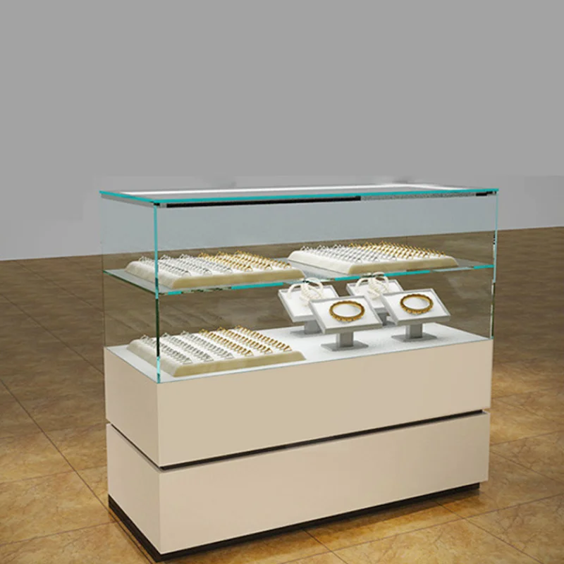 [Customized] fashion glass showcase jewellery showroom jewelry display counter used jewelry showcases