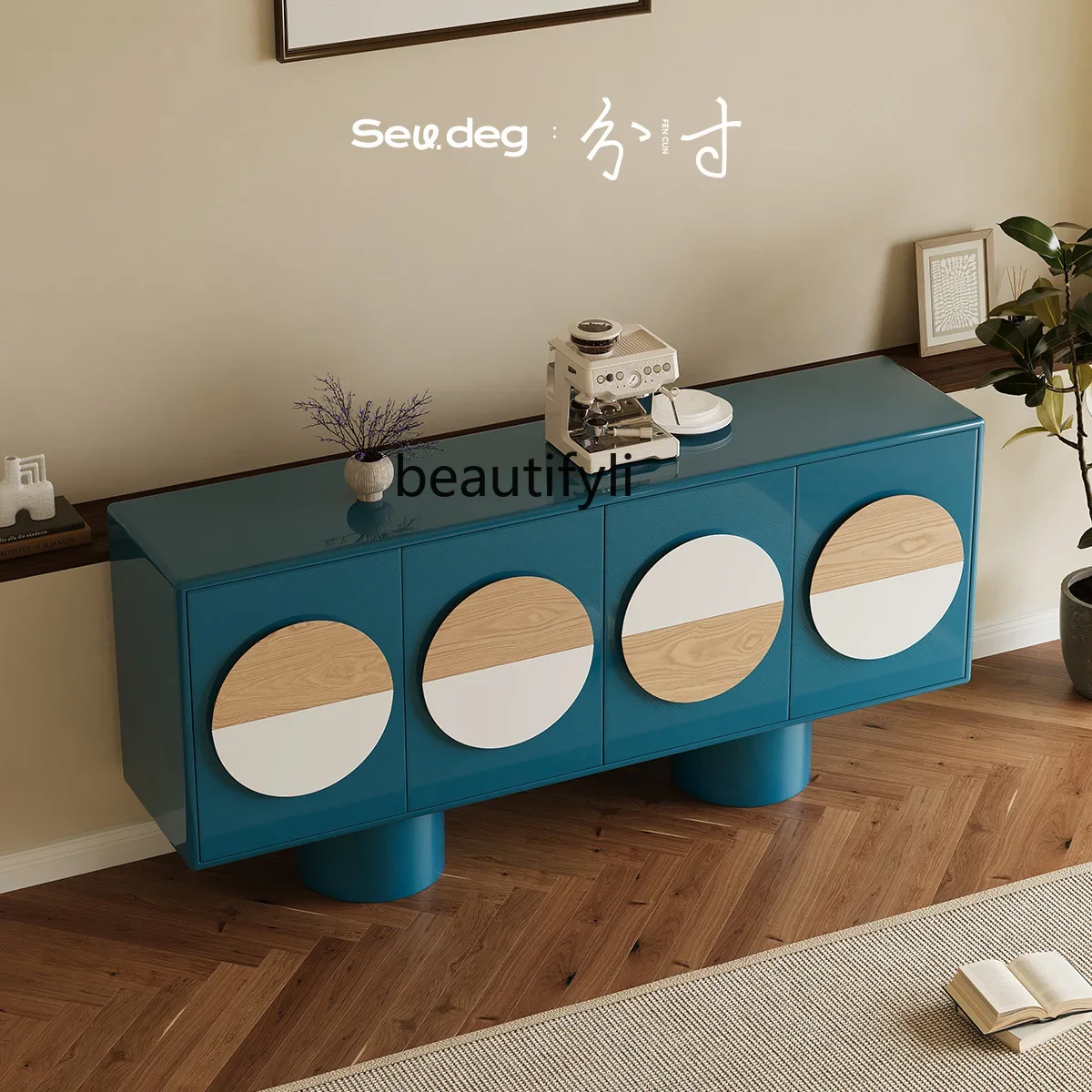 

Italian minimalist large-capacity chest, doorway cabinet, living room light luxury high-end designer side cabinet