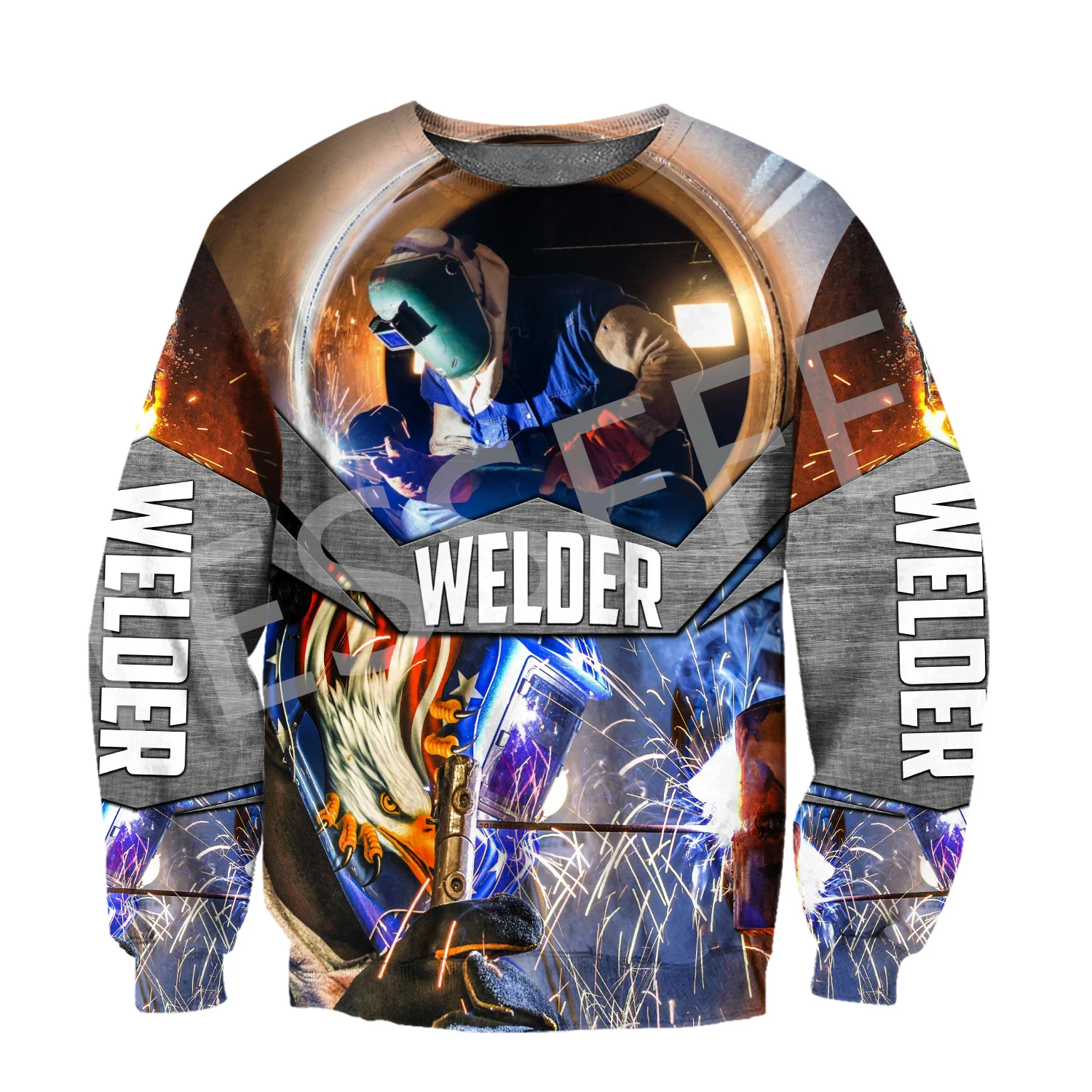 NewFashion Custom Name Cosplay Welder Worker Retro Tracksuit Sweatshirts 3DPrint Harajuku Casual Pullover Jacket Funny Hoodies L