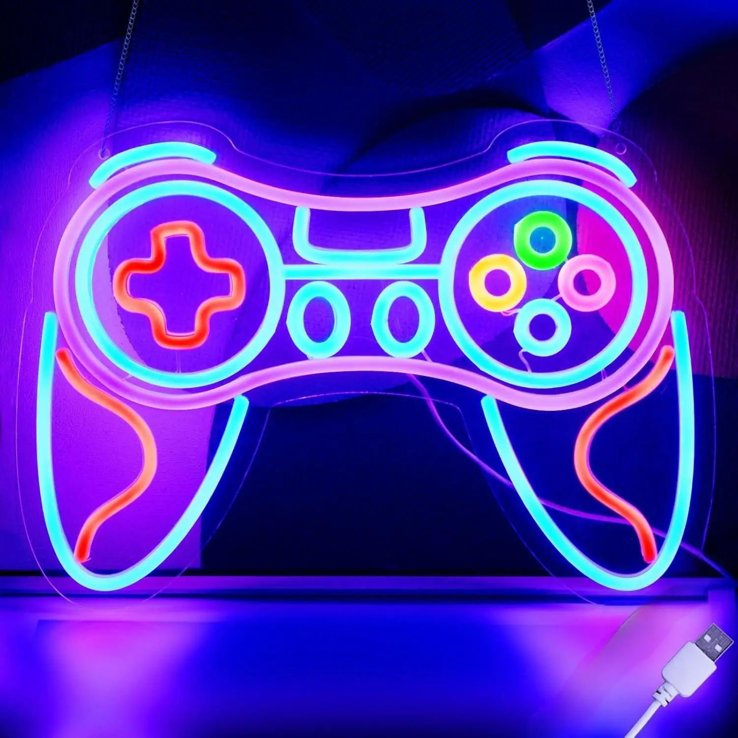 

Неоновая вывеска геймера для декора спальни, светодиодный игровой контроллер для украшения игровой комнаты, декор комнаты для мальчика-подростка, лучшие подарки геймера для мальчиков