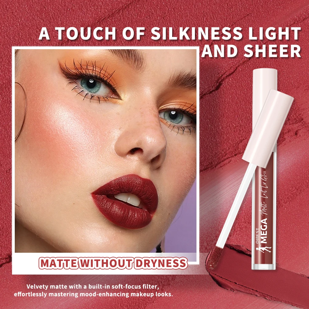 QIBEST 24 Colors Matte Velet Liquid Lipstick Waterproof Nude Brown Purple Lip tint Lasting Makeup Sexy Red Lip Stain Lipgloss