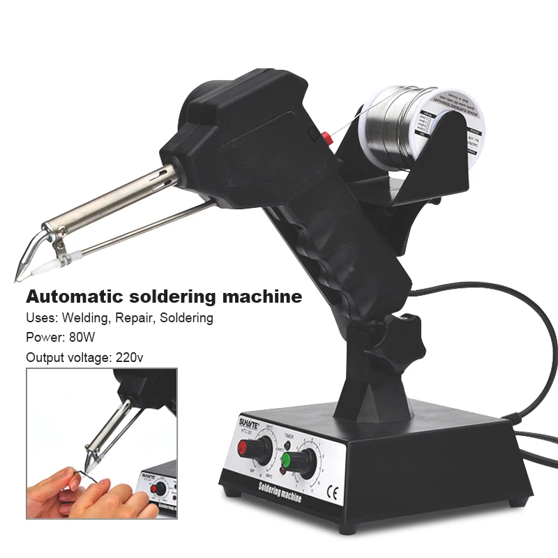 80W Soldering Station Electronic Welding Iron Adjustable Constant Temperature Automatic Tin Foot Pedal Soldering Welding Tools