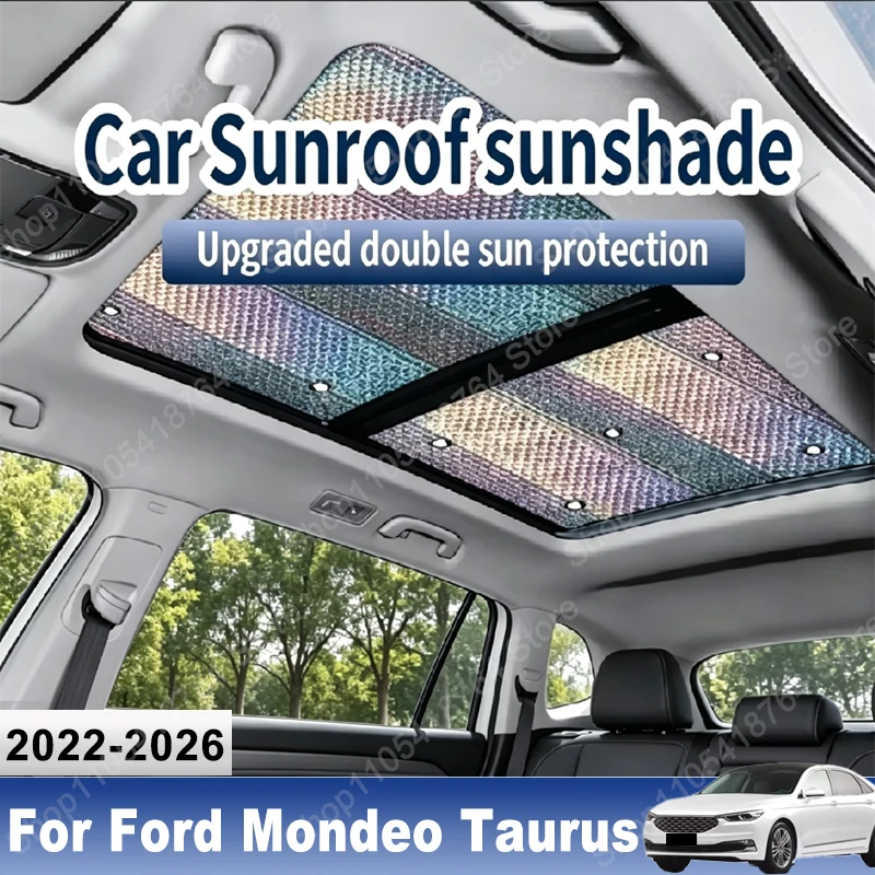 For Ford Mondeo Taurus 2022~2026 2023 2024 MK5 Car Sun Shades Cover Auto Sunroof Sunshade Protector Anti-UV Heat Accessories