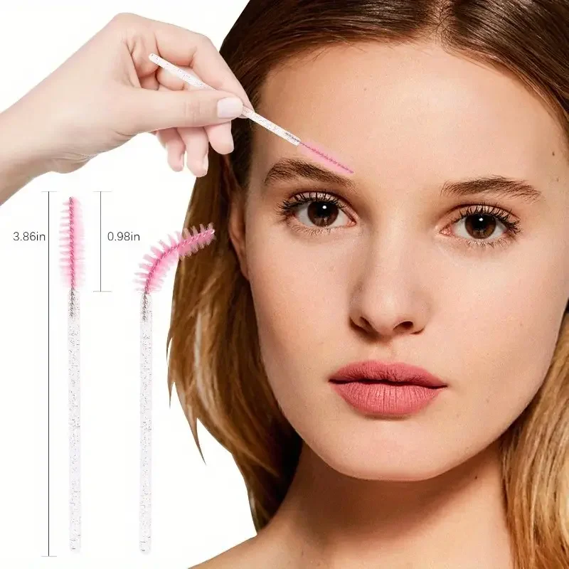 100개의 아이 블랙 눈썹 브러쉬 세트는 방수 기능이 없으며, 아이섀도우 및 마스카라 연장 도구에 적합하며, 탄성 섬유가 없습니다.