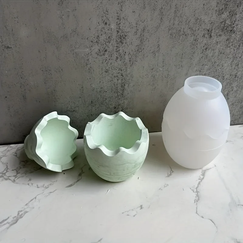 

DIY Crystal Glue Mould Storage Box Mold Jewelry Box Egg Storage Box Ornament Silicone Mold with Shell Candle Cup Gypsum