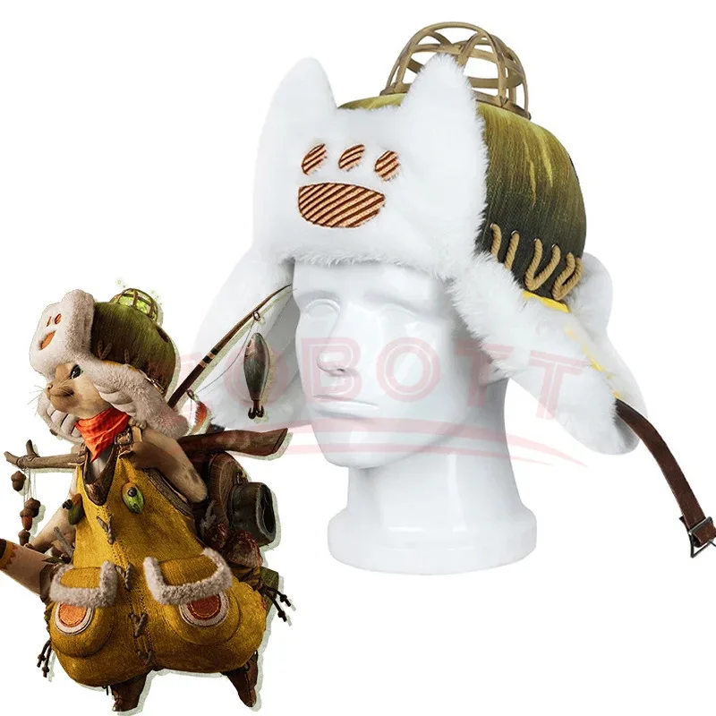 

Игра унисекс для подростков, взрослых Monster Hunter Wilds Palico, шляпа для косплея Monster Hunterr, пушистая плюшевая теплая шапка, мягкая одежда, подарок, кошка