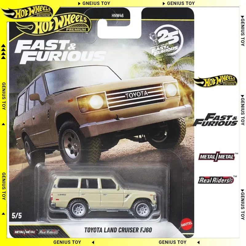 

Коллекционная модель Hot Wheels Premium 2026 Fast & Furious TOYOTA LAND CRUISER FJ60 1:64, литая под давлением, из металлического сплава, внедорожная, ретро-икона