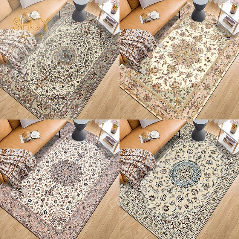 

Persia Style Large Area Carpet Living Room Decoration Luxury Carpets Home Decor Stain-resistant Non-slip Felt Rugs 180x280 Cm