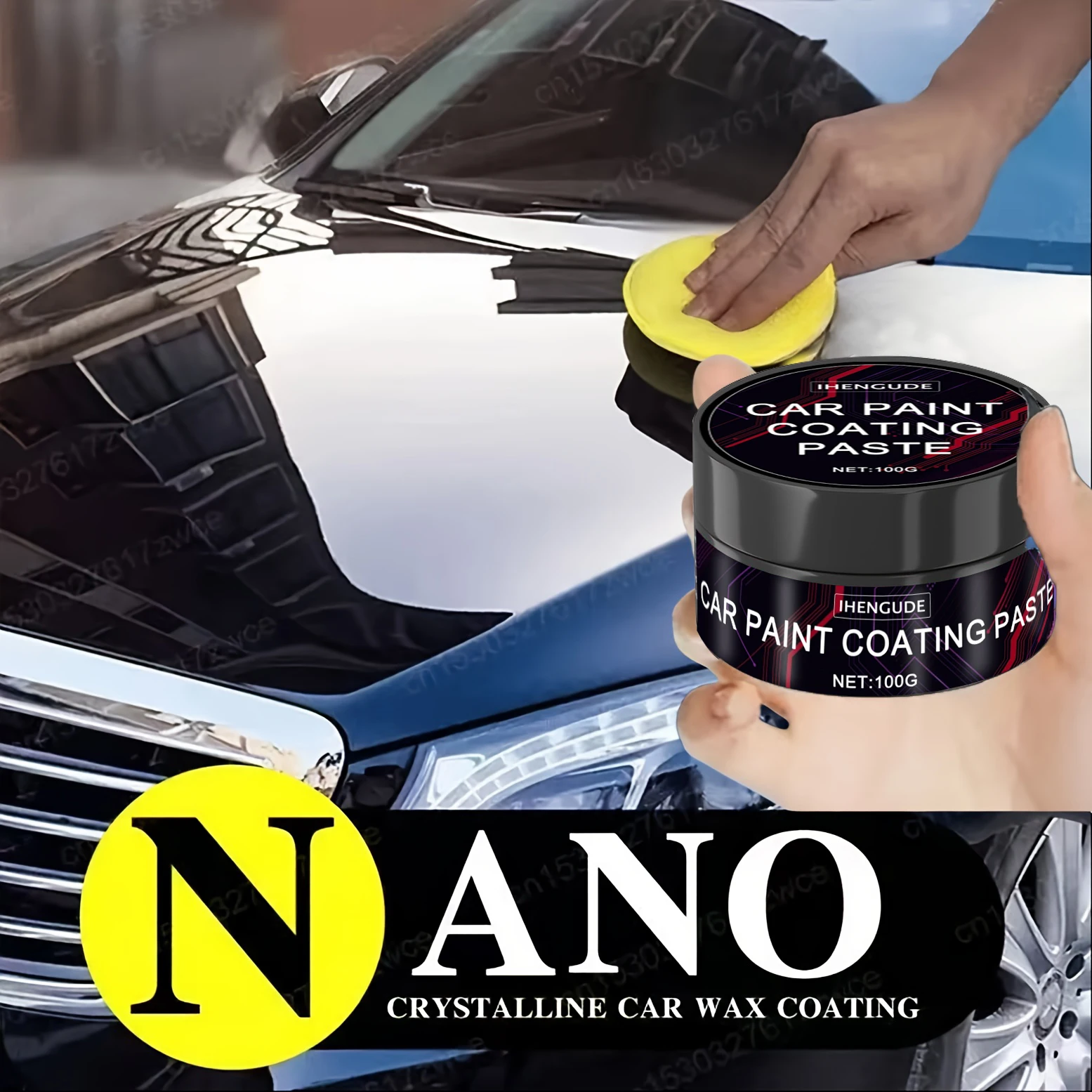 Titanium Ceramic Wax Paste, Ceramic Car Paint Wax, Car Maintenance Polish, Car Scratch Repair and Removal Wax