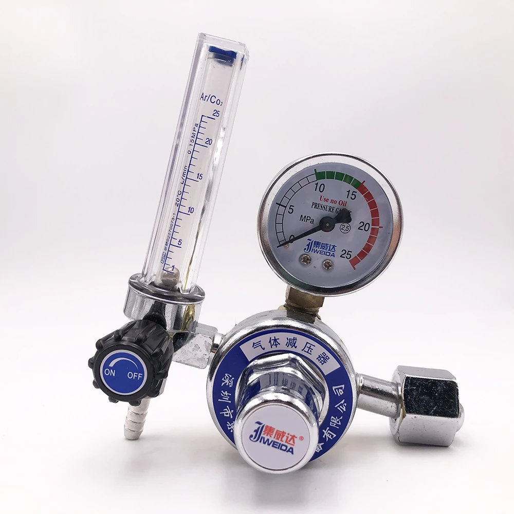 JINSLU G5/8'' -14H(F) 0-25Mpa CO2 Mig Tig Flow Meter Argon Gas Regulator Reducer With Flowmeter Gauge High Pressure