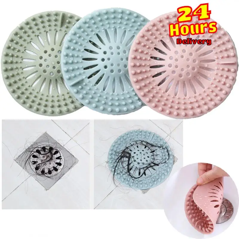 1pc Bathroom Hair Sink Sewer Filter Floor Drain Strainer Water Stopper Bath Hair Catcher Shower Cover Kitchen Sink Anti Blocking