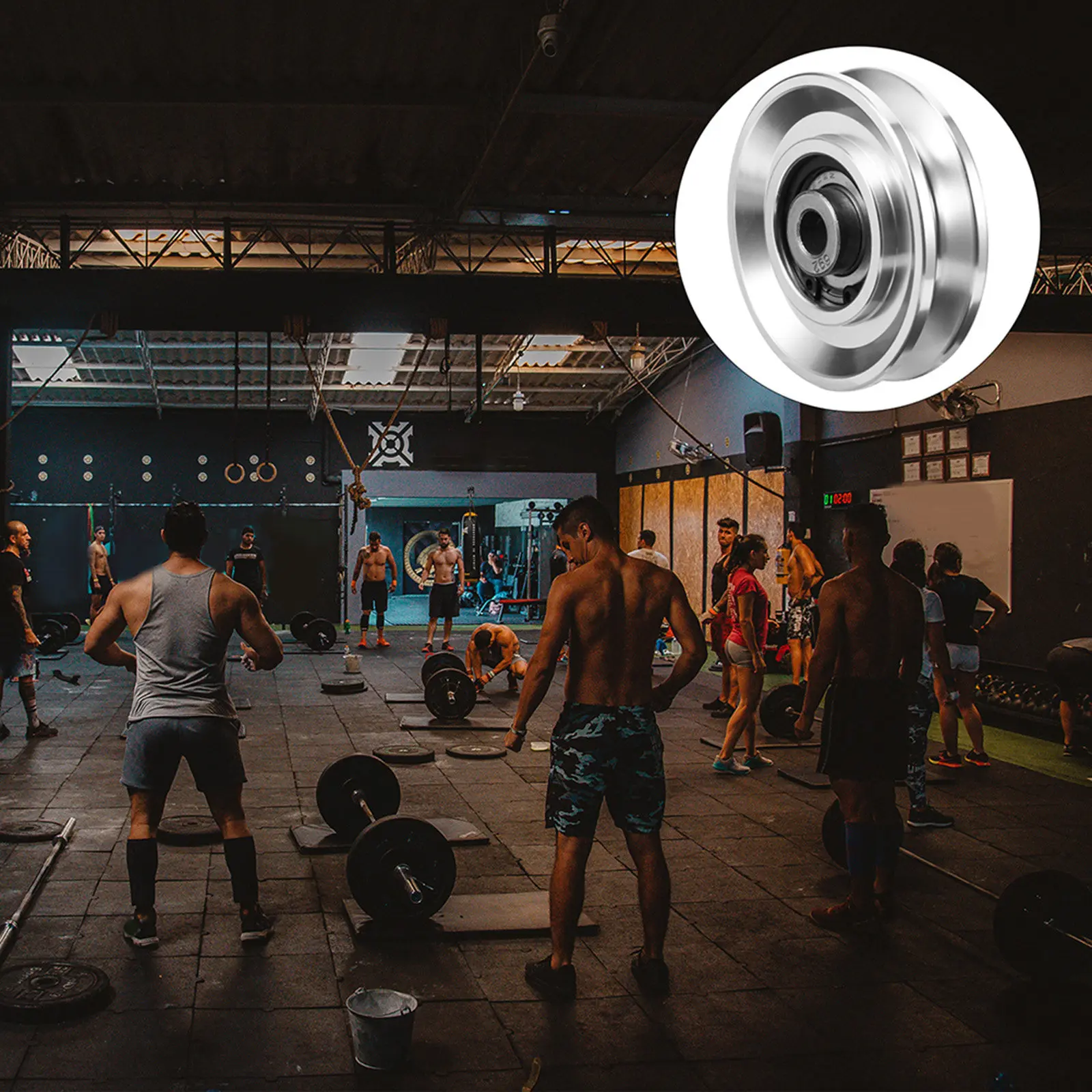 Fitness Pulley Accessories Universal Aluminum Bearing Pulley Wheel Gym Equipment Replacement Smooth Operation Anti Impact