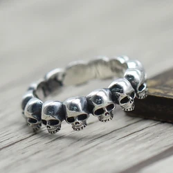 Huitan Punk Skull Ring for Men/Women Anti Metal Color Hip Hop Girls Boys Cool Finger Accessories Personality Gift Hot Jewelry