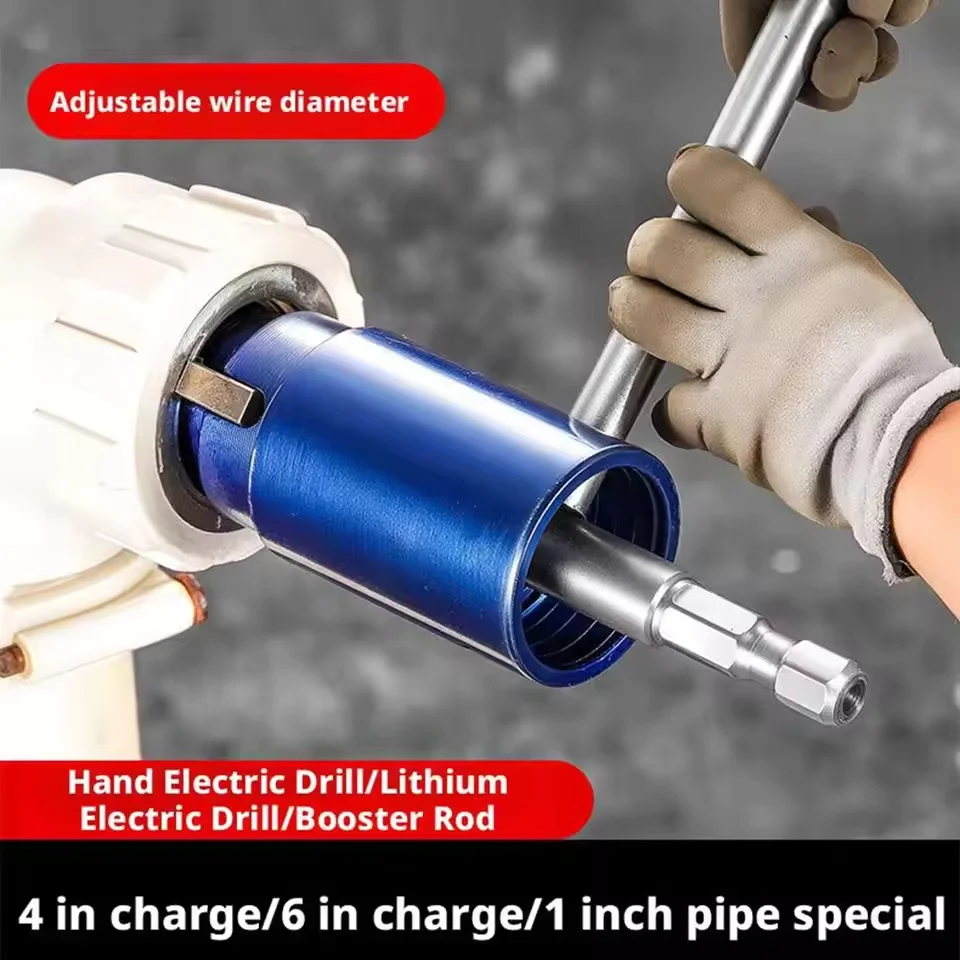 مستخرج أنابيب المياه اليدوي 4/6/1 بوصة، قاطع أنابيب الحفر الكهربائية العالمية ومستخرج الأسلاك مع قضيب توصيل للمنزل #4