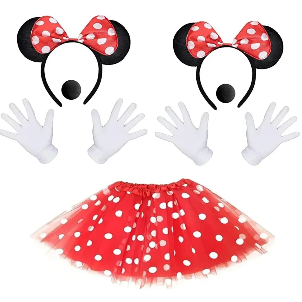 

Mouse Costume Girl Women Mouse Tutu Skirt Headband with Mouse Ears Gloves Nose Bow Tie Bow Carnival Costume Women Carnival Theme