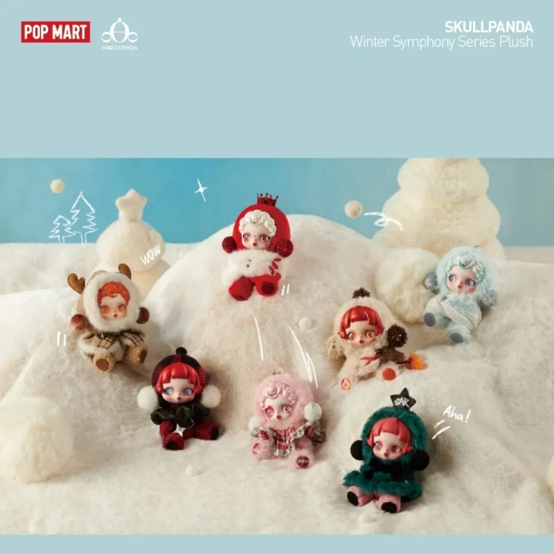 

Оригинальная POPMART Skullpanda, зимняя серия движения, слепая коробка, виниловая плюшевая игрушка-кукла, милая кукла, загадочная коробка, рождественские подарки