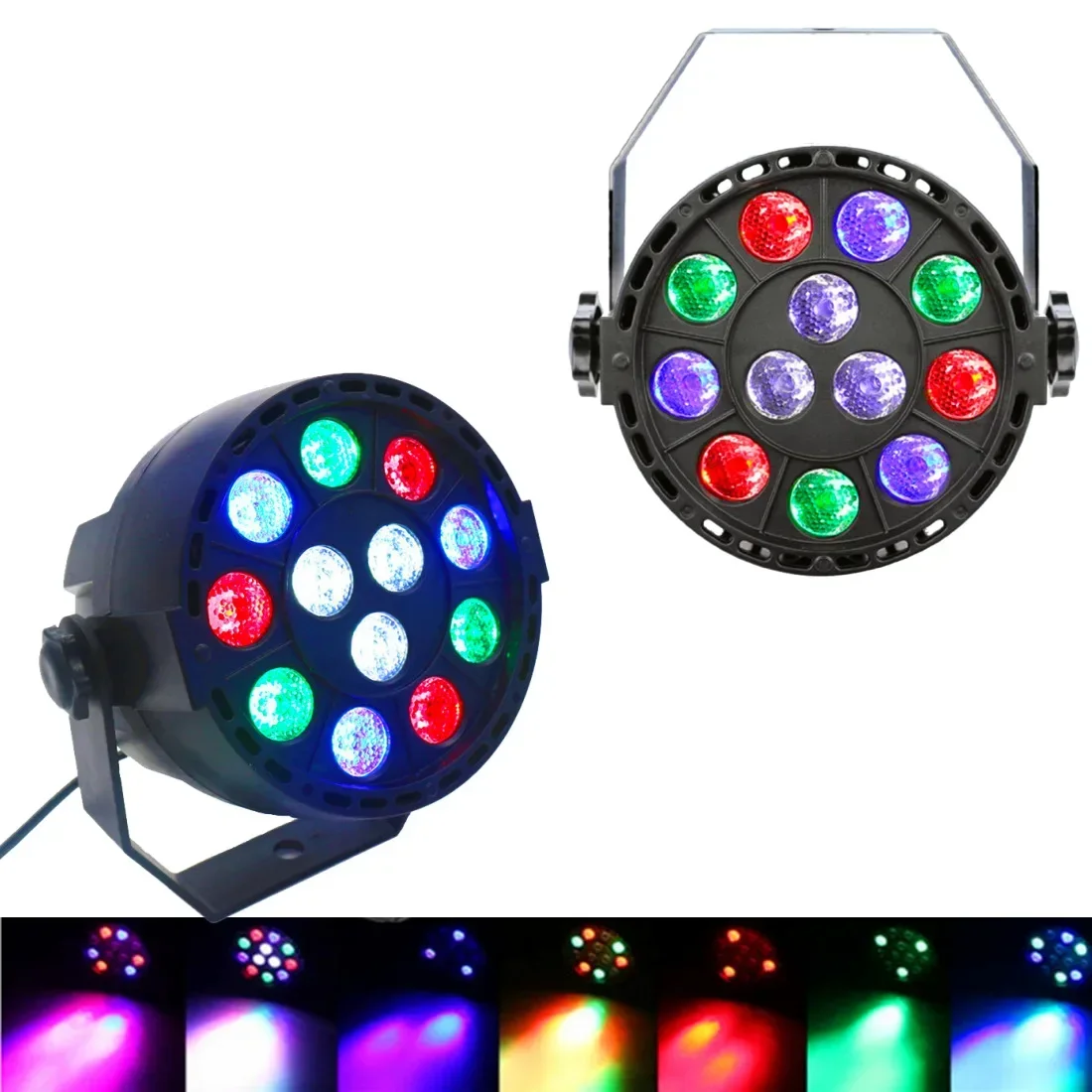 Led 6/12x3w RGBW Stage Light Flat Scenic Lighting Christmas Decoration DJ Equipment  High Quality Disco Lamp Remote Controlled