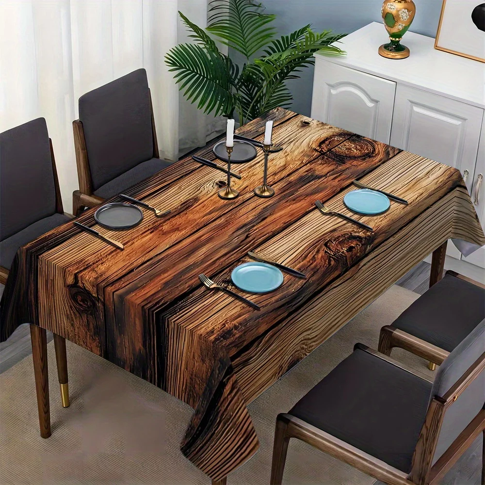 JIT-1pc Attractive Pattern Tablecloth - Rectangular Tablecloth for Home Use - Printed Tablecloth for Festive Partieszyc