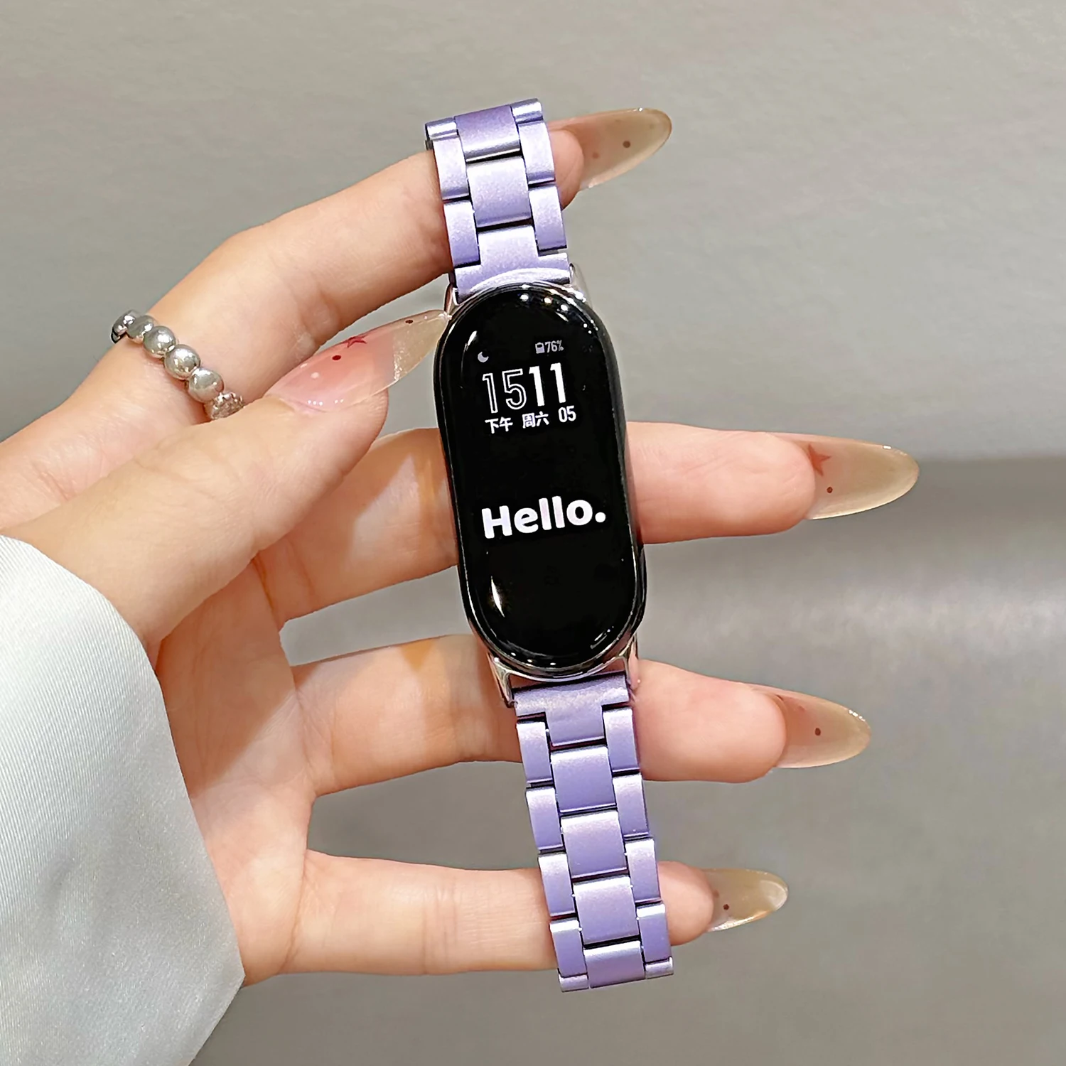 

Молодежный жизненный ремешок из нержавеющей стали для Xiaomi Band 8 9 10 8/9 Pro, женский тонкий ремешок, подходит для Redmi Watch 4 5