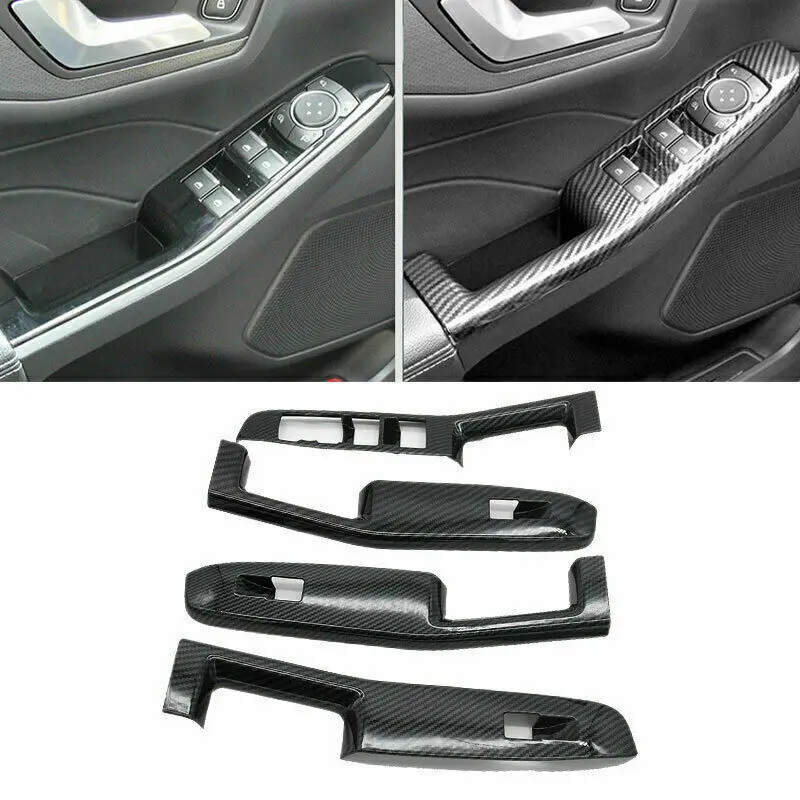 

Carbon Fiber Car Window Lift Switch Panel Cover Trim Stickers For Ford Escape Kuga 2020 2021 Car Styling Accessories