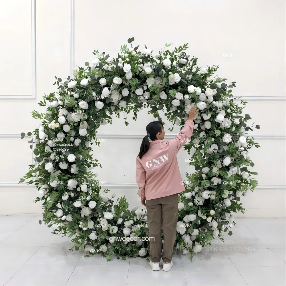

Factory Hot Sales High Quality Arrangement Reception Backdrop Artificial Flower Wedding Arch For Wedding Decoration