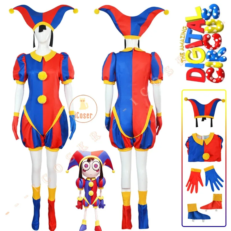

Pomni Cosplay Costume The Amazing Digital Circus Cartoon Costume Ragatha Jax Caine Cosplay Jumpsuit Kids Children Christmas Gift