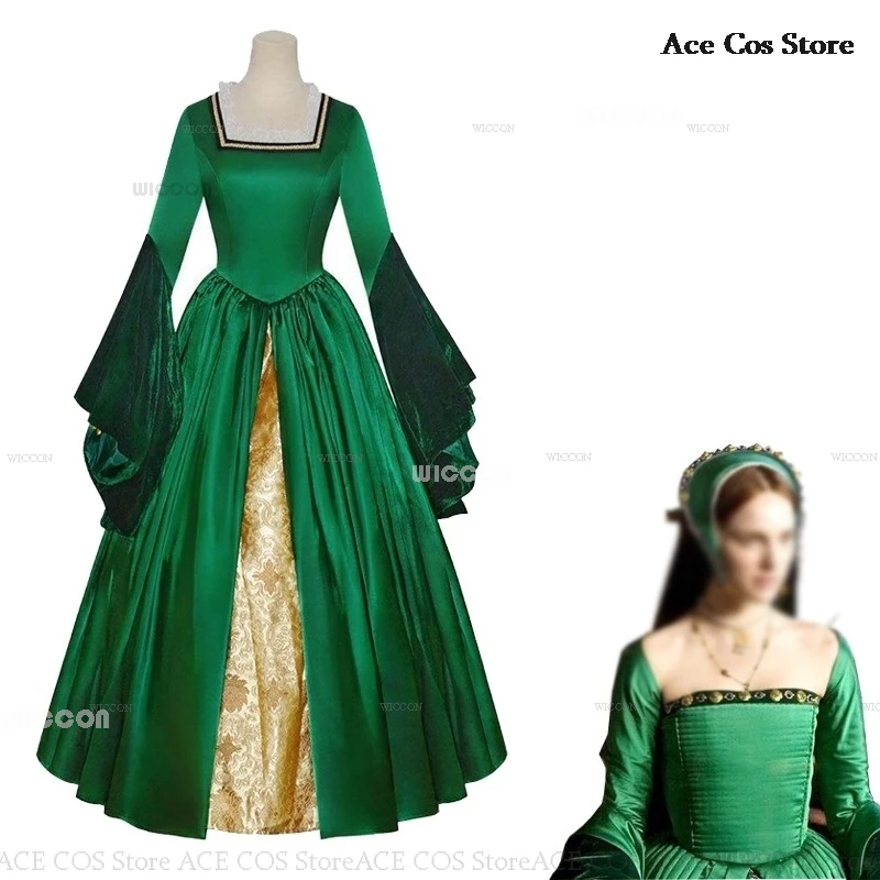 TV Tudor Mary I Dynasty Dress Cosplay Costume Women Princess Women Ball Gown Halloween Retro Outfit Renaissance Suit Party Gown