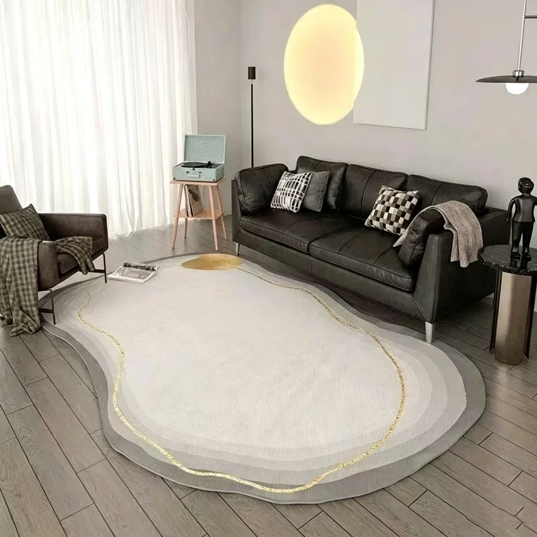 Living Room Carpet Soft Fluffy Comfortable Floor Mat Luxury Gradient Color Irregular Rug Bedside Mats Large Area Home Decor Rugs