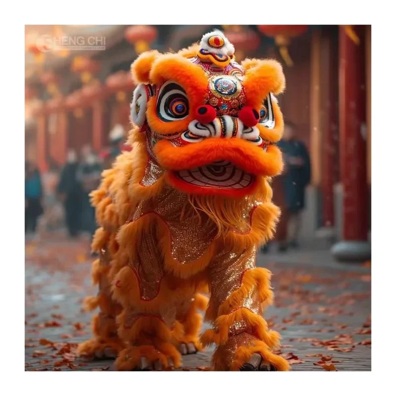Customized high-quality Chinese traditional lion dance performance clothing handmade silk/cotton/EVA material average size