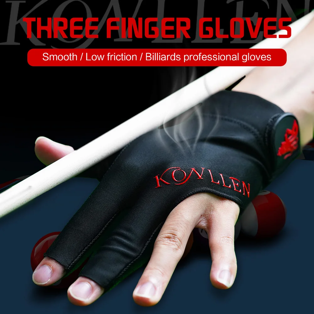 

KONLLEN new Pool Glove Fingerless Gloves Left Hand Gloves Snooker Gloves Pool Cue/Carom Gloves Durable Billiards Accessories