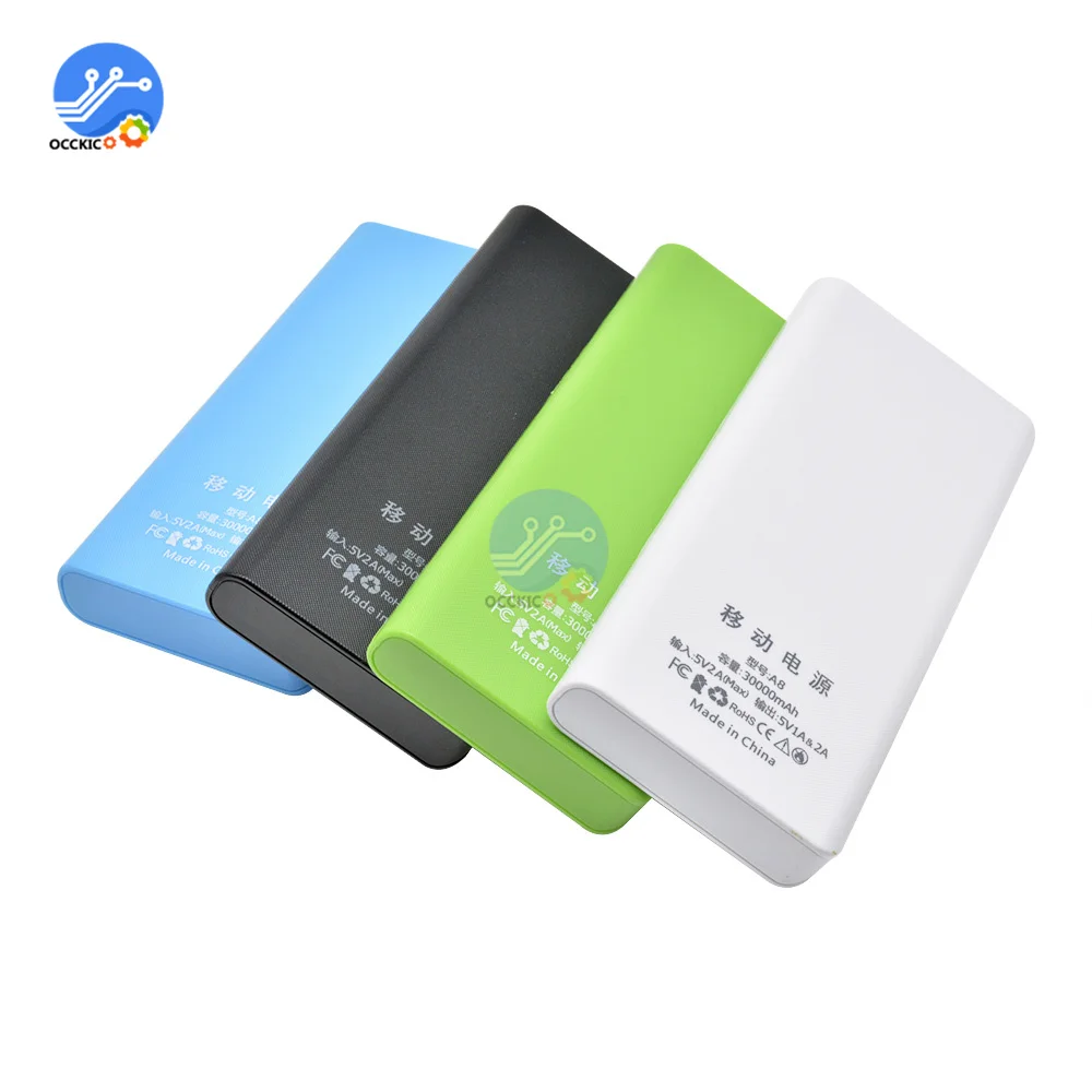 8x18650 Power Bank uchwyt na Bank mocy Case podwójny USB LCD cyfrowy wyświetlacz 8*18650 baterii do przechowywania muszli zorganizować DIY