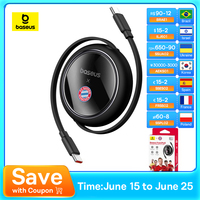 Baseus x FC Bayern Munich Retractable 100W USB C Cable For iPhone 15 16 MacBook iPad Fast Charger Cable For Xiaomi Samsung