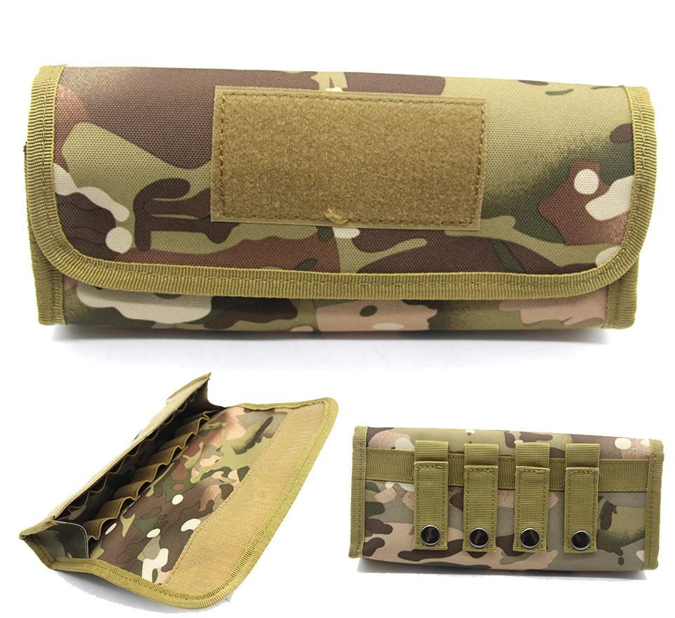 Molle Shotshell Pouch, 18 Round Reload Holder Bag ShellPouch Carrier for 12/20GA Hunting CS