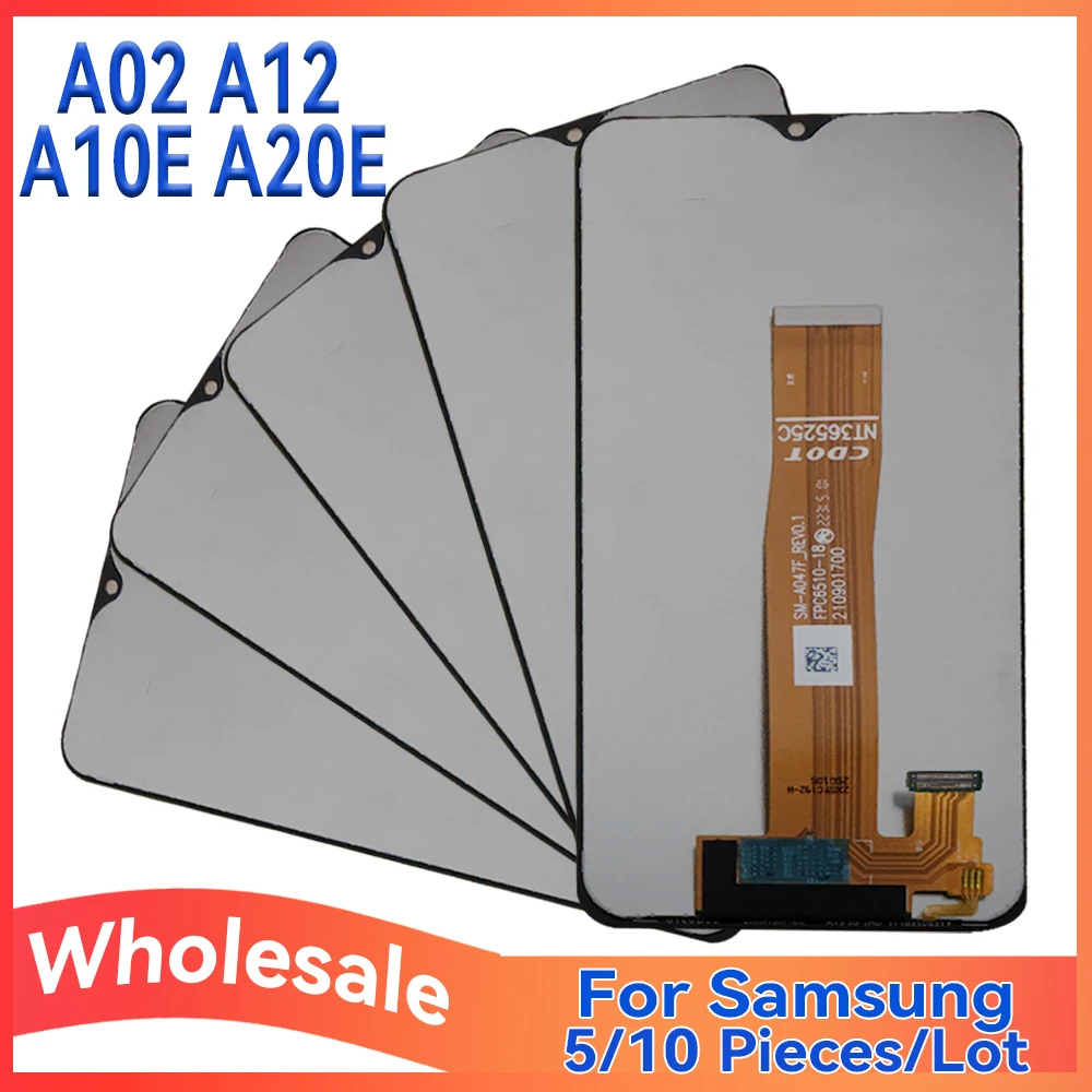 

5/10 Pieces Lot For Samsung A02 A12 A10E A20E LCD Screen A125 A127 A125F A127F A022F A022G A022M Assembly Touch Display