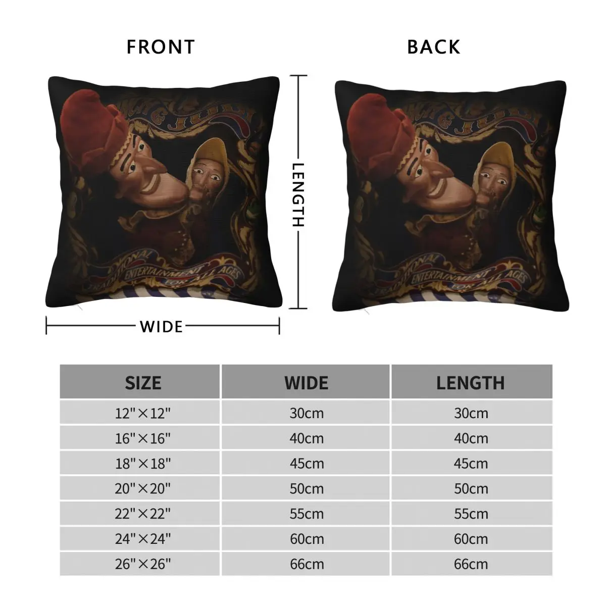 Punch And Baby Muppet Square Pillowcase Polyester Linen Velvet Pattern Zip Decorative Pillow Case Sofa Cushion Cover 45x45