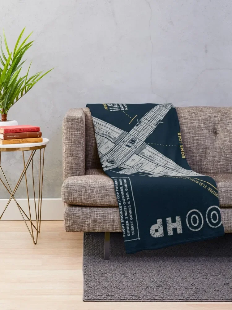 B-17 Flying Fortress Throw Blanket Warm Hairys Blankets